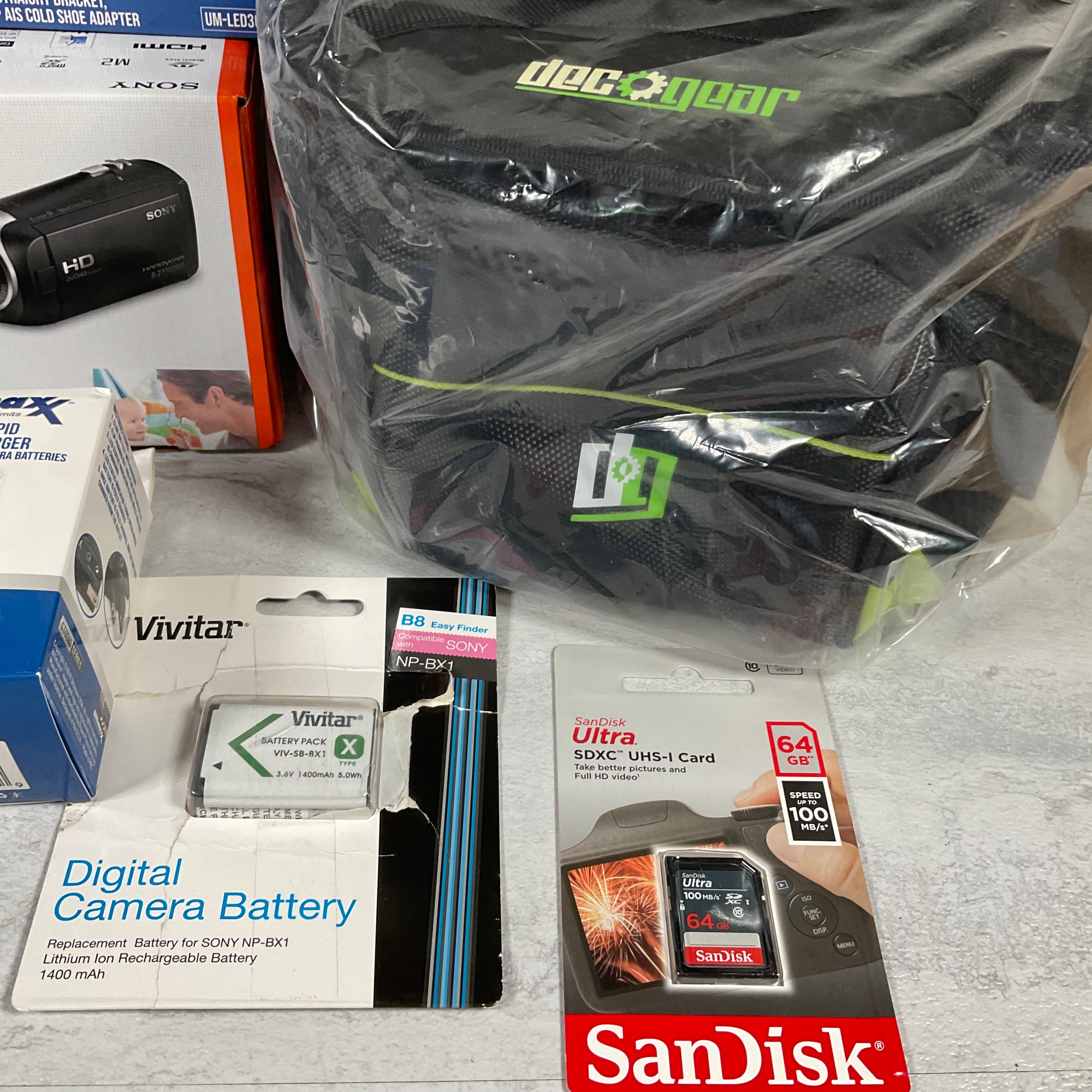 Sony HDR-CX405/B Full HD 60p Camcorder & 64GB MicroSD Accessory Bundle (7198691590382)